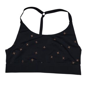 Koral Bespoke Impressions Sports Bra Stars Black Gold T Back Bralette Small  USA